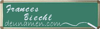 Frances Biechl Visitenkarte